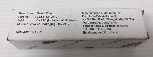 Genuine Ford B-Max/C-Max/EcoSport Spark Plug CS6Z12405A