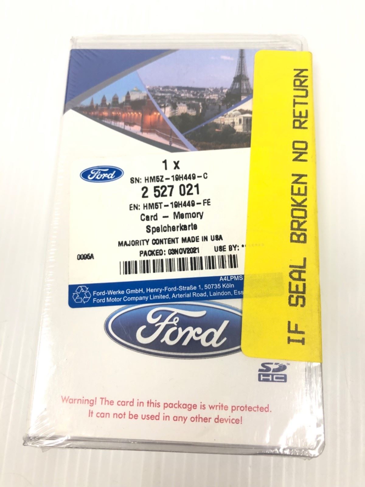 Genuine Ford Navigation SD Memory Card 2527021