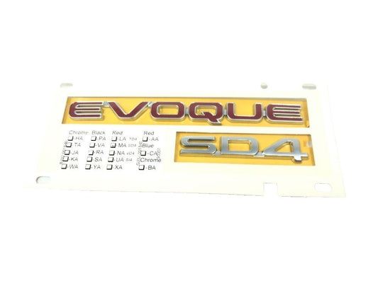 Genuine Land Rover Range Rover EVOQUE Red Rear Lid Name Plate-LR032327