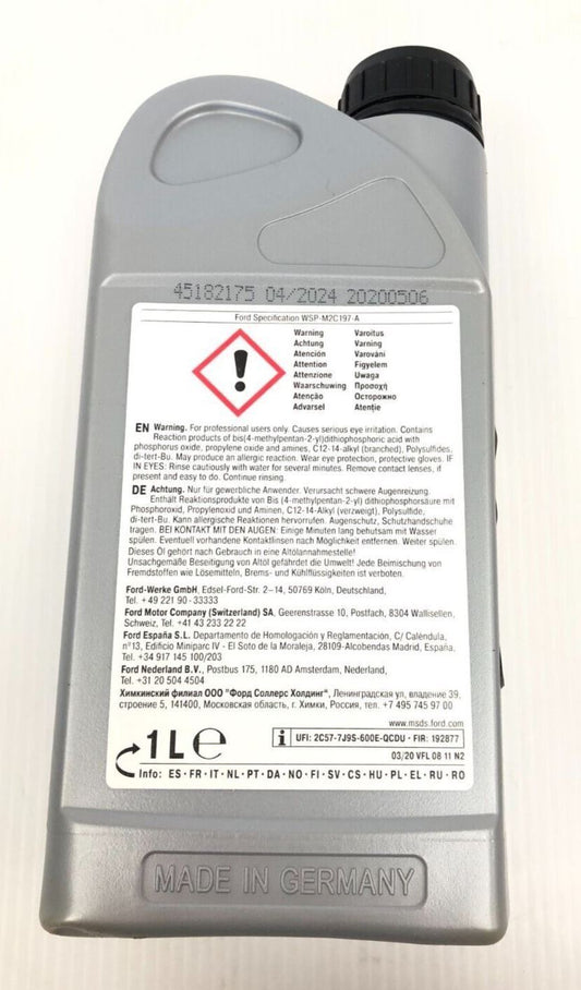 Genuine Ford Edge/Everest/Kuga/Mondeo/ Rear Axle Hypoid Oil 1L - 1877916