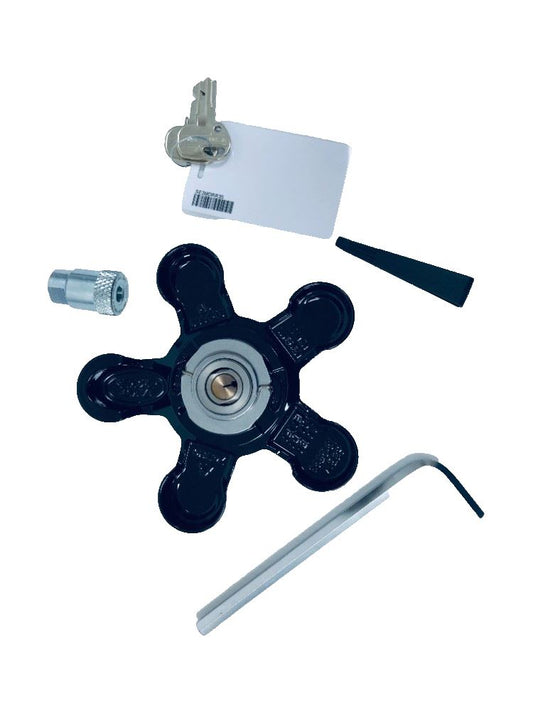 Genuine Land Rover Defender Spare Wheel Lock Kit Gloss Black -  VPLLE0004