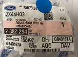 Genuine Ford Focus CGE 2018+ Seat With Height Adjust Adjuster 2382294