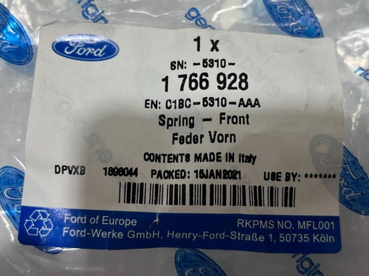 Genuine Ford Fiesta CCN 2013-2019 Duratec DOHC Front Suspension Spring 1766928