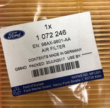 Genuine Ford Focus CAK/Transit Connect Motorcraft Air Filter Element 1072246