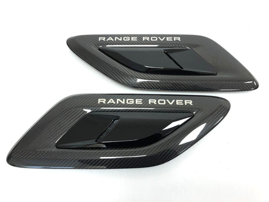 Genuine Range Rover Sport L494 Carbon Fibre Bonnet Vents - LR128556 LR128557