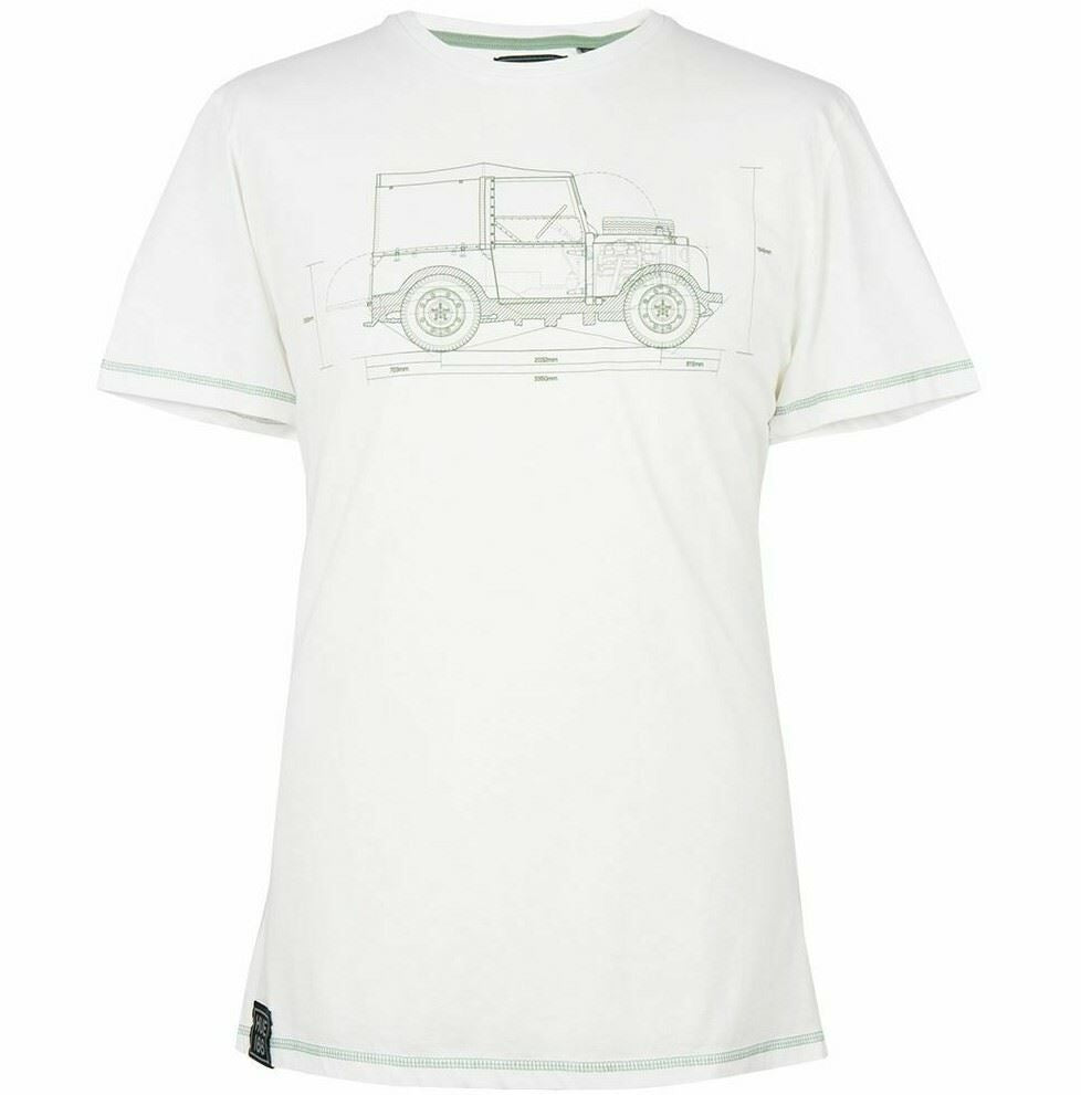 Genuine Men's Land Rover Hue Graphic T-Shirt White 51LDTM558WT
