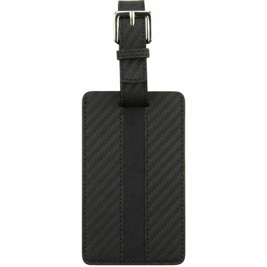 Genuine Jaguar Leather Luggage Tag - Black 50JSLGTRXLT