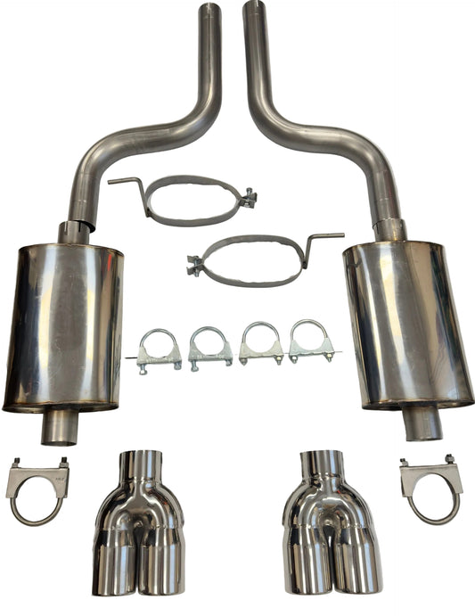 Jaguar XK Replacement Exhaust - Stage 1 - 4.2L - Quad Tips