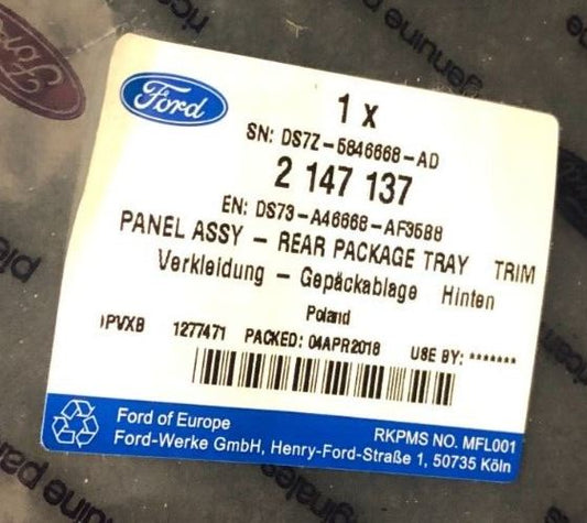 Genuine Ford Mondeo CNG Rear Package Tray Trim Panel 2147137