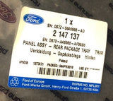 Genuine Ford Mondeo CNG Rear Package Tray Trim Panel 2147137