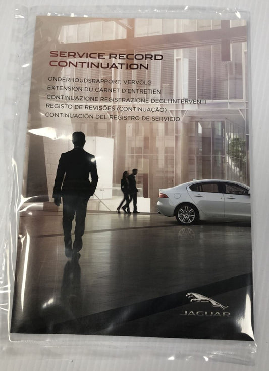 Brand New Genuine Jaguar Service Continuation Record