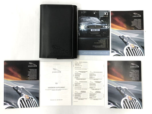 Genuine Jaguar XJ X350 2003-2009 Owners Handbook & Leather Wallet