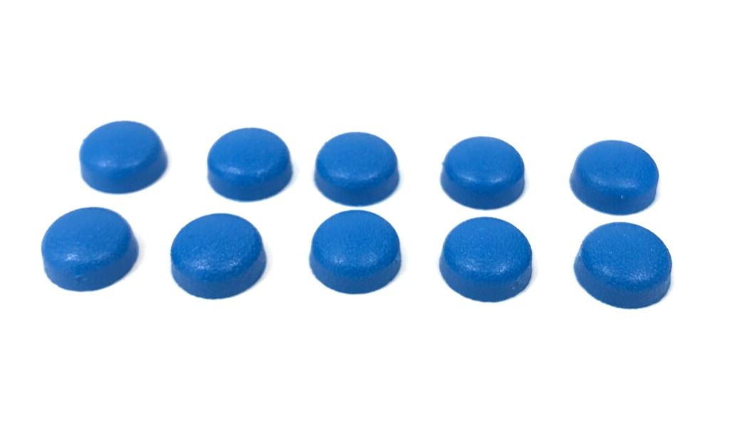 Genuine BMW Number Plate Screw Cover Caps In Blue 10PCS - 51187060798