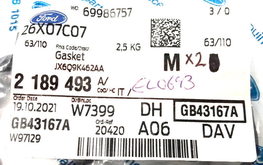 Genuine Ford EcoSport/Focus/Kuga Thermostat Housing Gasket Pack Of 2 - 2189493