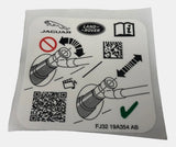 Genuine Jaguar Land Rover Disco/XF Tyre Pressure Instruction Label - LR094515