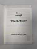 Brand New Genuine Jaguar Service Continuation Record