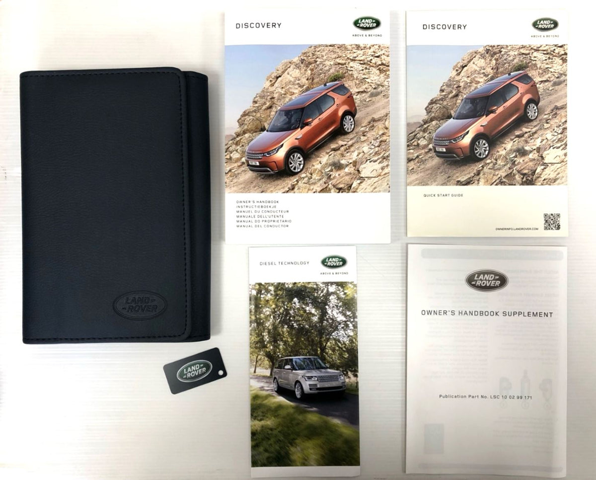 Genuine Land Rover Discovery 5 2017+ Handbook + Navy Leather Wallet + Keyring