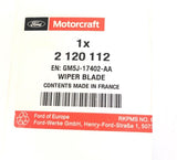Genuine Motorcraft Ford C-Max/Focus Rear Window Screen Wiper Blade 2120112