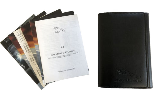 Genuine Jaguar XJ X350 2003-2009 Owners Handbook & Leather Wallet