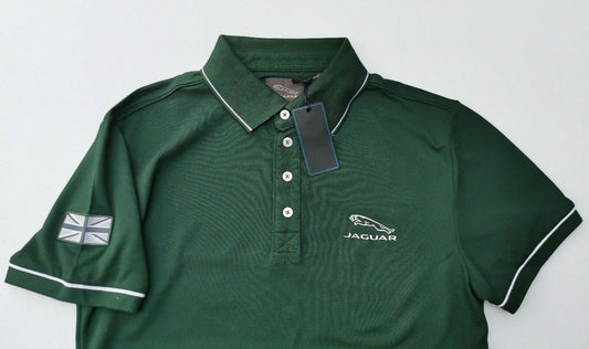Genuine Jaguar Mens Core Polo Shirt British Racing Green 50JMPOLOCREGR