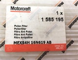 Genuine Motorcraft Ford Focus/Transit Connect Cabin Pollen Filter 1585195