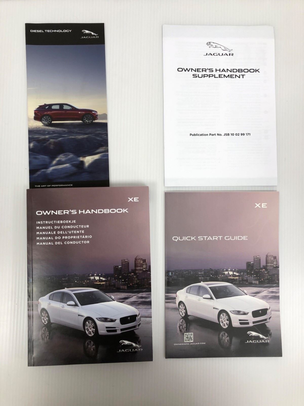 Genuine Jaguar XE Owners Handbook Set JSB100299171