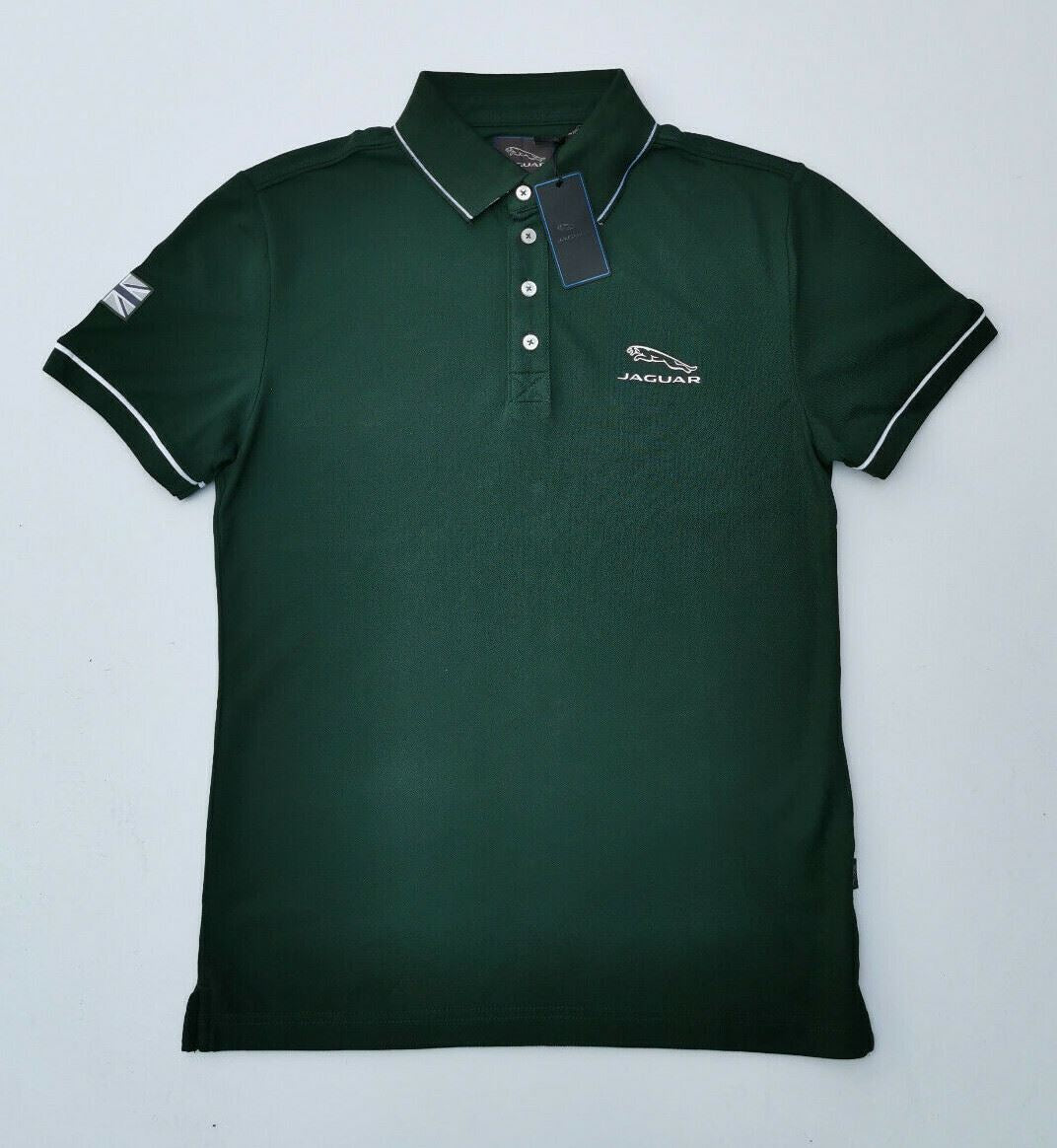 Genuine Jaguar Mens Core Polo Shirt British Racing Green 50JMPOLOCREGR