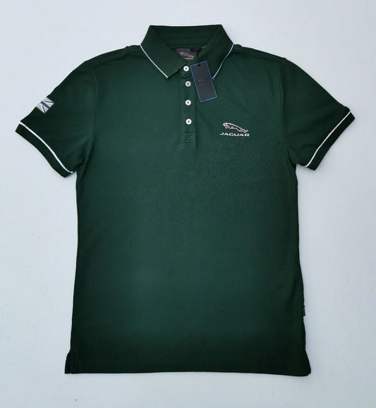 Genuine Jaguar Mens Core Polo Shirt British Racing Green 50JMPOLOCREGR