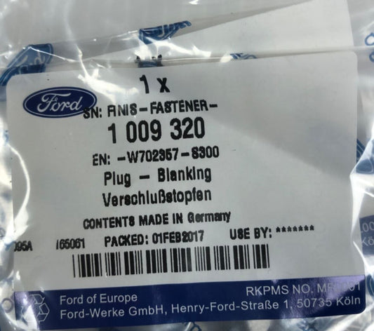 Genuine Ford Ecosport/Fiesta/Focus/Ka 16 X 1.2-2 Blanking Plug (x5) 1009320