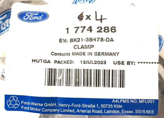 Genuine Ford Transit Small Inner & Outer CV Boot Clamp Pack Of 4 - 1774286