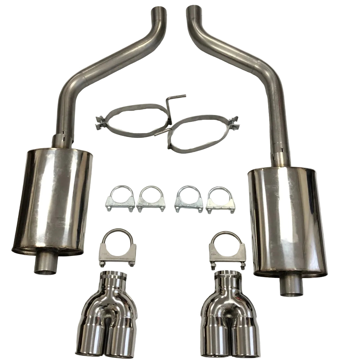 Jaguar XKR (Supercharged) Replacement Exhaust - Stage 1 - 5.0L - Quad Tips