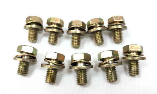 Genuine BMW 13 mm Hex-Head Bolts M8x1.25x16mm Grade 8.8 10PCS - 07119915069
