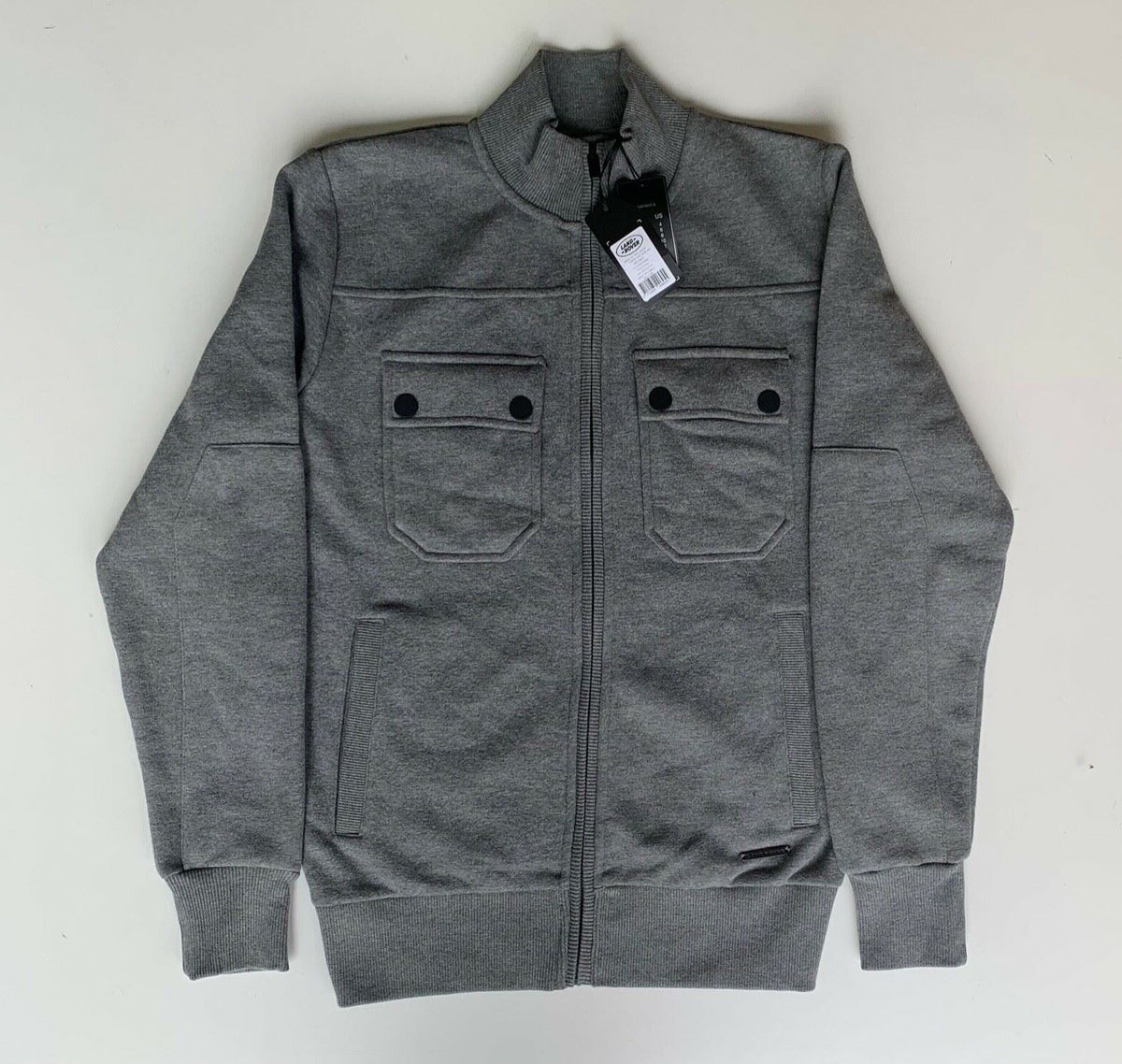 Genuine Land Rover Mens Full Zip Knitted Sweatshirt Grey S 51LCZM325GMC