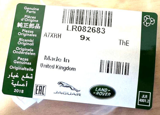 Genuine Jaguar Land Rover Disco/F-Pace Clip Pack Of 9 - LR082683