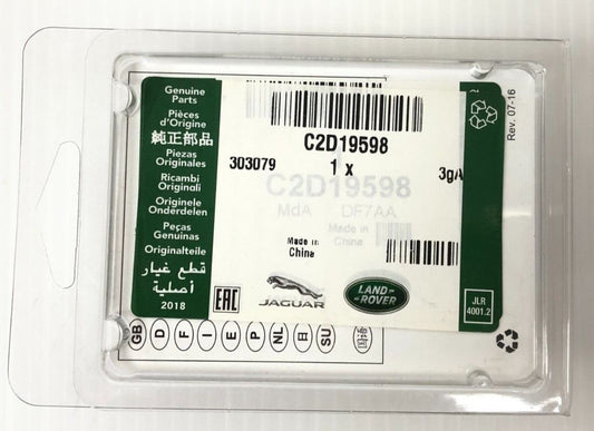 Genuine Jaguar Union Jack Flag Black Valve Caps Set Of 4 - C2D19598