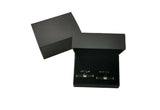 Genuine Jaguar Bar Cufflinks - Black Enamel & Chrome