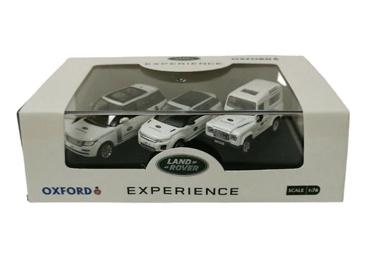 Coffret de 3 voitures authentiques Oxford Land Rover Experience à l'échelle 1-76 76set59