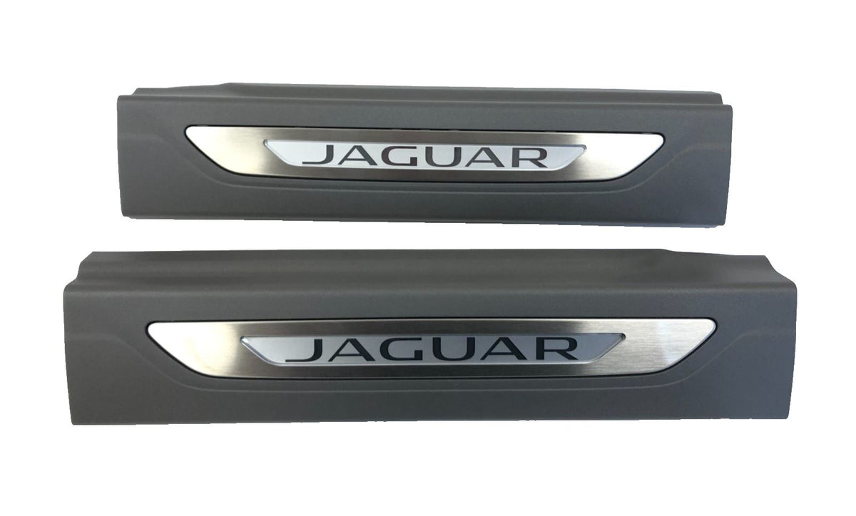 Genuine Jaguar XF 16-18 Front Illuminated Treadplates Light Oyster T2H19048/7AMT