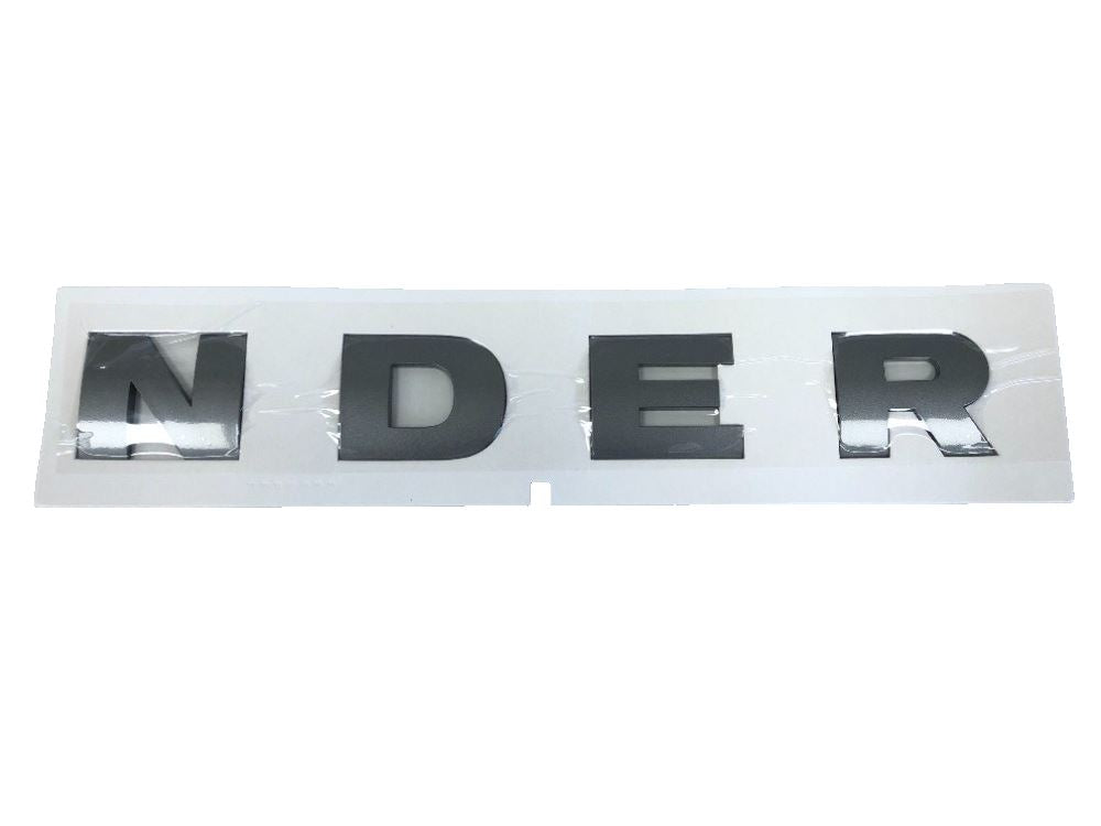 Genuine Land Rover Defender Front Bonnet Name Plate in Brunel 'NDER' -LR058430