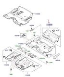 Genuine Land Rover Discovery 5 2017+ (7 Seat) Rear Black Floor Carpet - LR081423