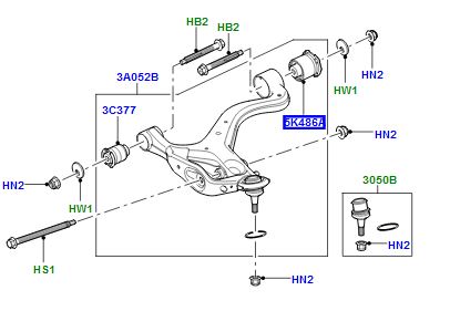 Genuine NEW Land Rover Discovery 4 15-16 Front Suspension Lower Rear Hydrobush