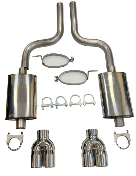 Jaguar XKR (Kompressor) Ersatzauspuff - Stufe 1 - 4,2 l - Quad-Endstücke