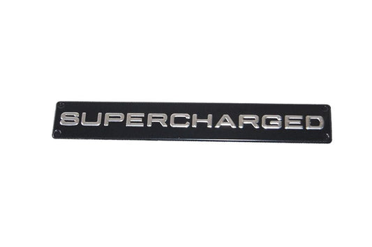 Black and Silver Supercharged Emblem