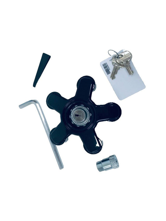 Genuine Land Rover Defender Spare Wheel Lock Kit Gloss Black -  VPLLE0004