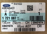 Genuine Ford Transit TT9 2006-2014 Caliper Brake Pad Kit 1721087