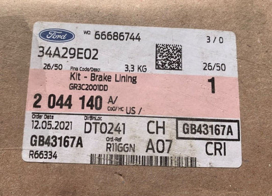 Genuine Ford Mustang 2015+ Front Caliper Brake Pad Kit 2044140