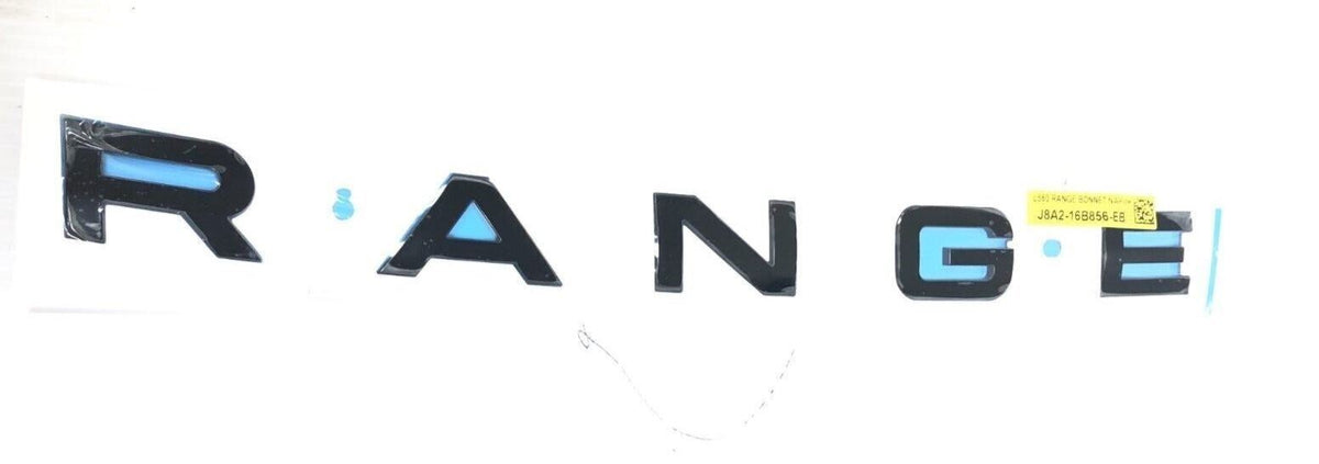 Genuine Range Rover Velar 2017+ Bonnet Name Plate Black "RANGE" - LR147293