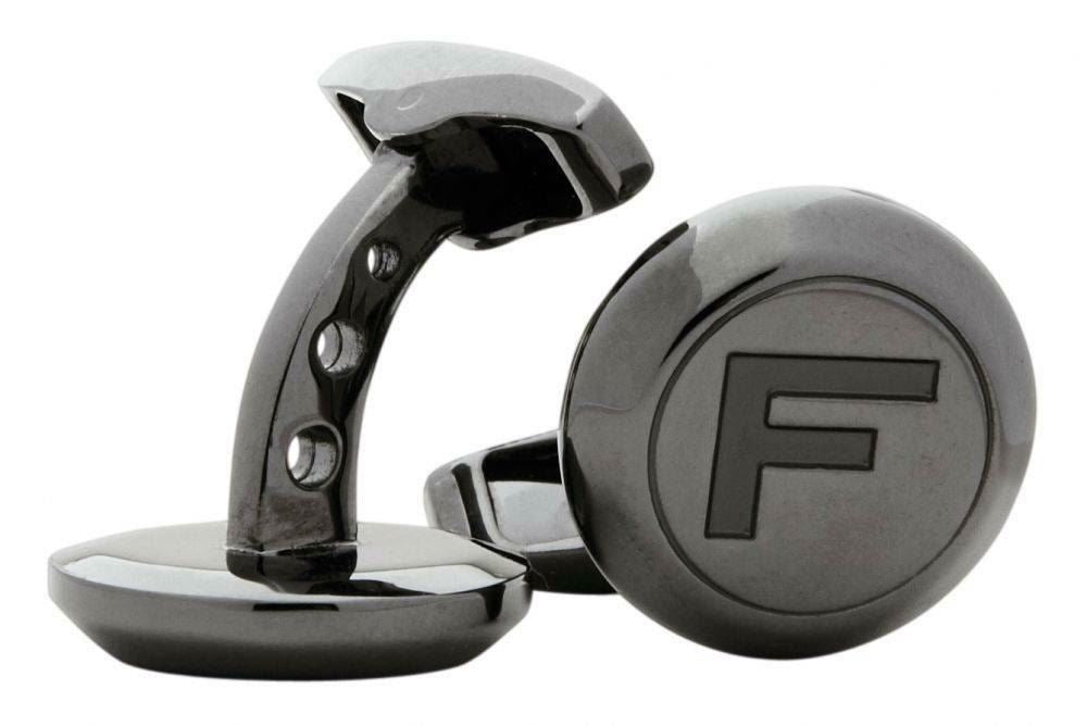 Genuine Jaguar New F-Type 'F' Cufflinks Gun Metal Grey - 50JJCLFCB
