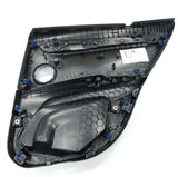 Genuine BMW X2 F39 Rear LH Door Card Black Leather With Blue Accent -51428099429