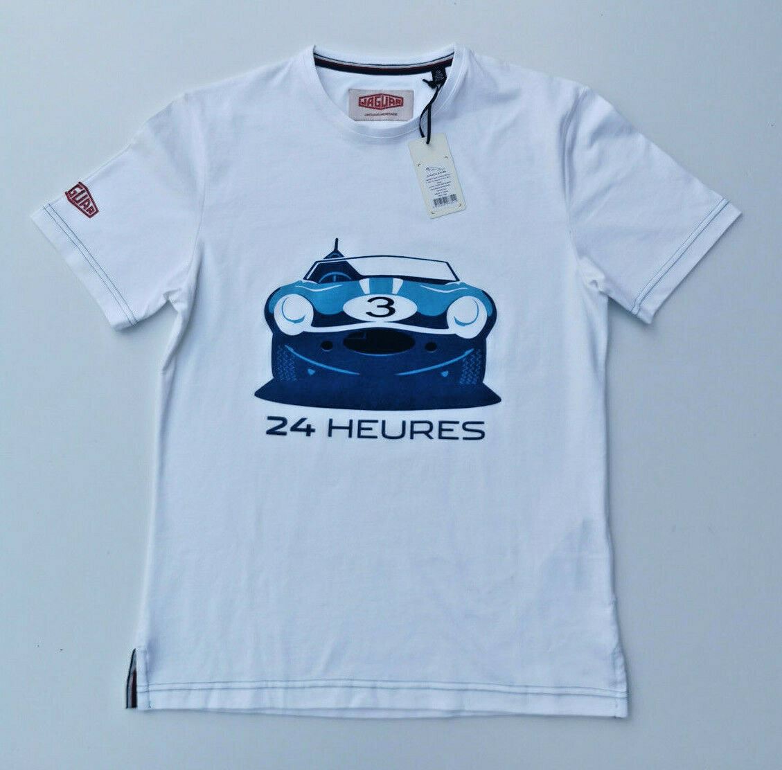 Genuine Jaguar DType Le Mans Winner 3 '57 24 Heures Tshirt White 50JLEMANPSTWTEE